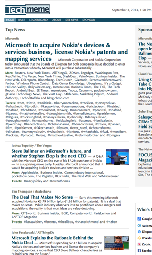 Techmeme microsoft